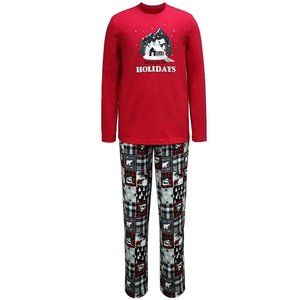 Family Pajamas Matching Men's Cabin Patchwork Family Pajama Set, XL